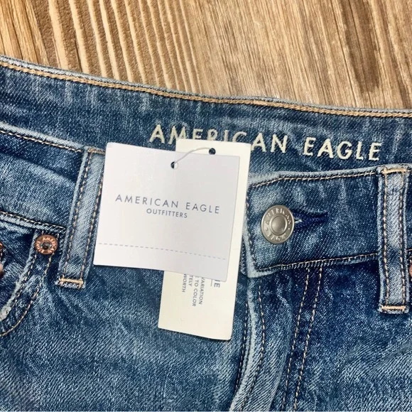 American Eagle Outfitters Blue Ripped Jeans - Picture 3 of 4